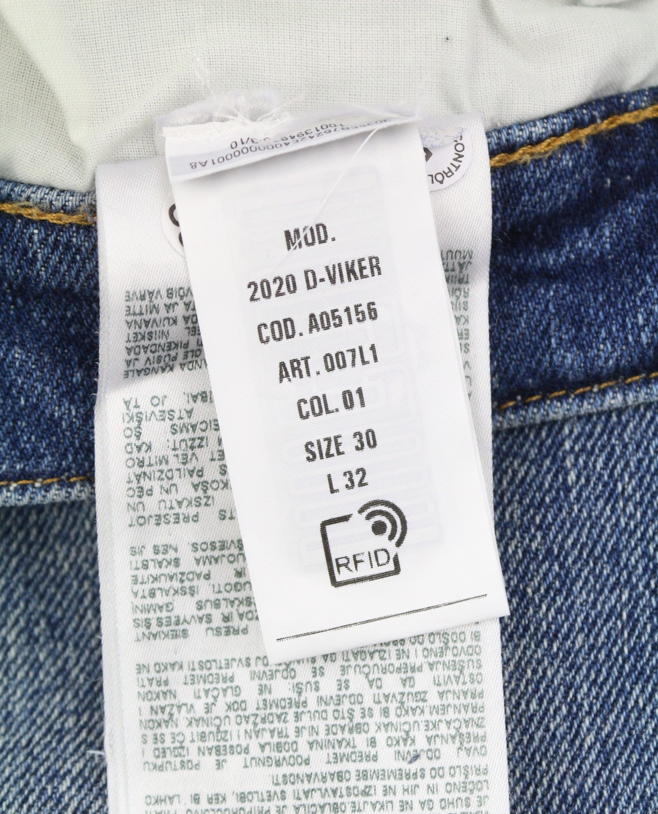 DIESEL 2020 D-Viker 007L1 Men Jeans W30/L32 Regular Straight RRP352