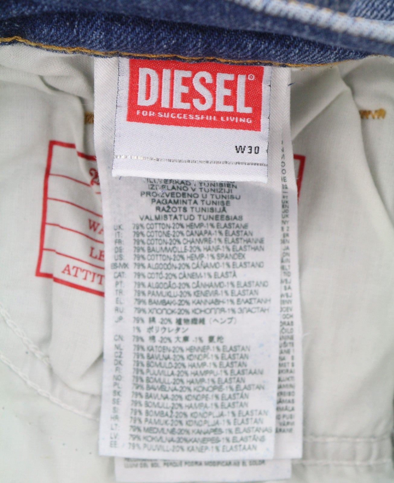 DIESEL 2020 D-Viker 007L1 Men Jeans W30/L32 Regular Straight RRP352