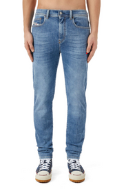 DIESEL 1983 09C01 Men Jeans W30/L34 Blue Whisker Fade Skinny High Waist