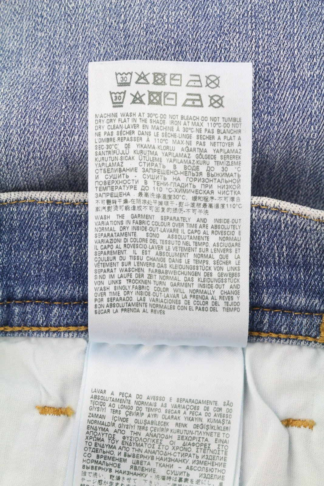 DIESEL 1983 09C01 Men Jeans W30/L34 Blue Whisker Fade Skinny High Waist
