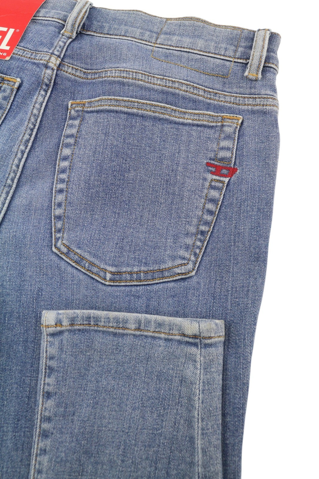 DIESEL 1983 09C01 Men Jeans W30/L34 Blue Whisker Fade Skinny High Waist
