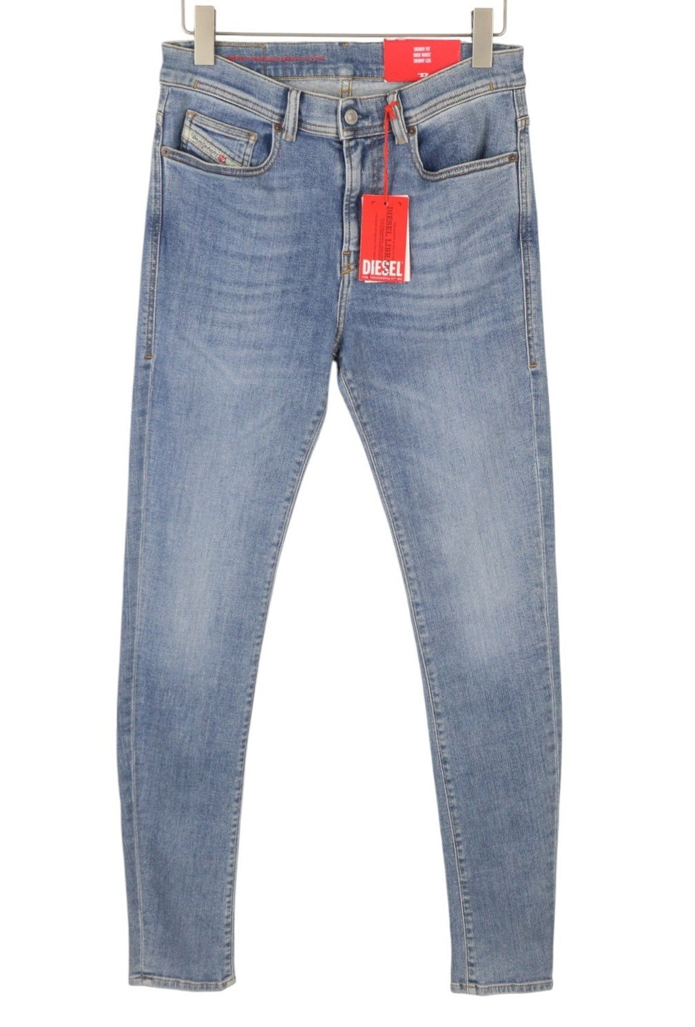 DIESEL 1983 09C01 Men Jeans W31/L34 Blue Faded Skinny High Waist