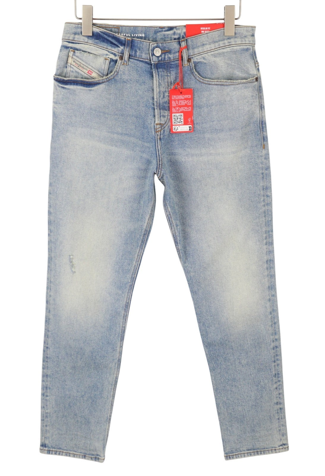 DIESEL 2005 D-Fining 09E86 Men Jeans W30/L32 Blue Faded Taper Regular