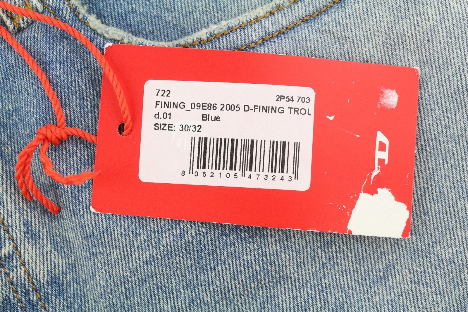 DIESEL 2005 D-Fining 09E86 Men Jeans W30/L32 Blue Faded Taper Regular