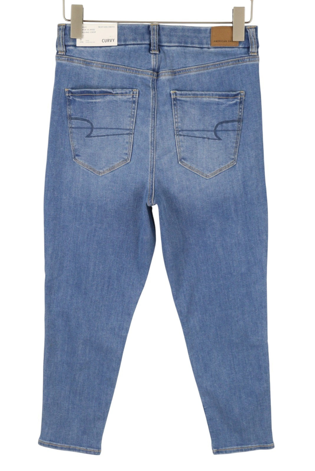 AMERICAN EAGLE OUTFITTERS Curvy Super Hi-Rise Women Jeans W29 Blue Crop Jegging