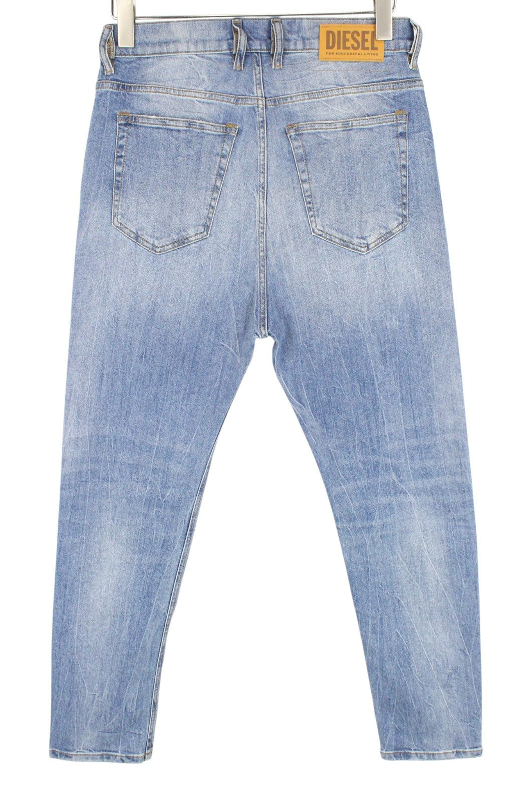 DIESEL D-Vider 081AL Men Jeans W29/L30 Stone Washed Stretch Carrot Denim Blue