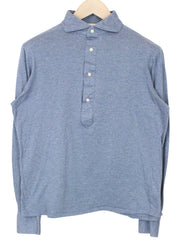 SUITSUPPLY Men T-Shirt 39/40/15 1/2/15 3/4 Extra Slim Fit Blue Pure Cotton Polo