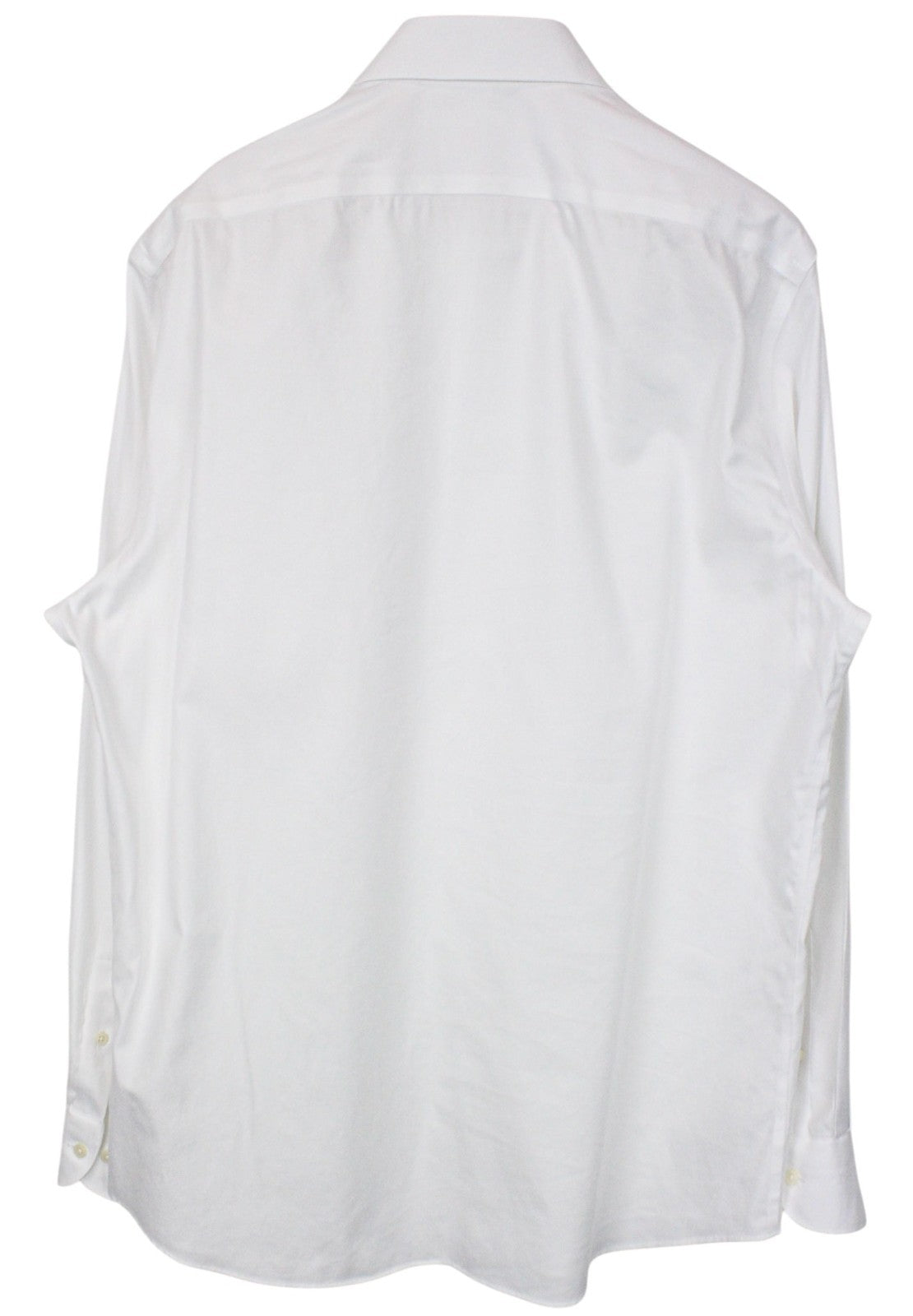 SUITSUPPLY Traveller Men Shirt 43/17 Slim White Pure Cotton Formal Long Sleeve