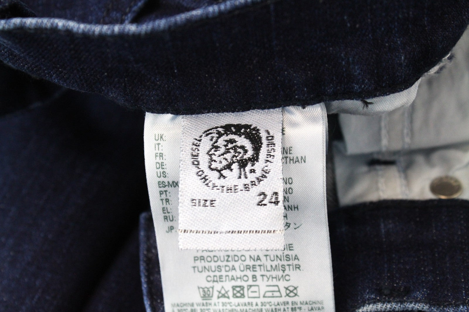 DIESEL Niclah 084CG Women Jeans W24/L32 Girls Straight Fit Blue Cotton Stretch