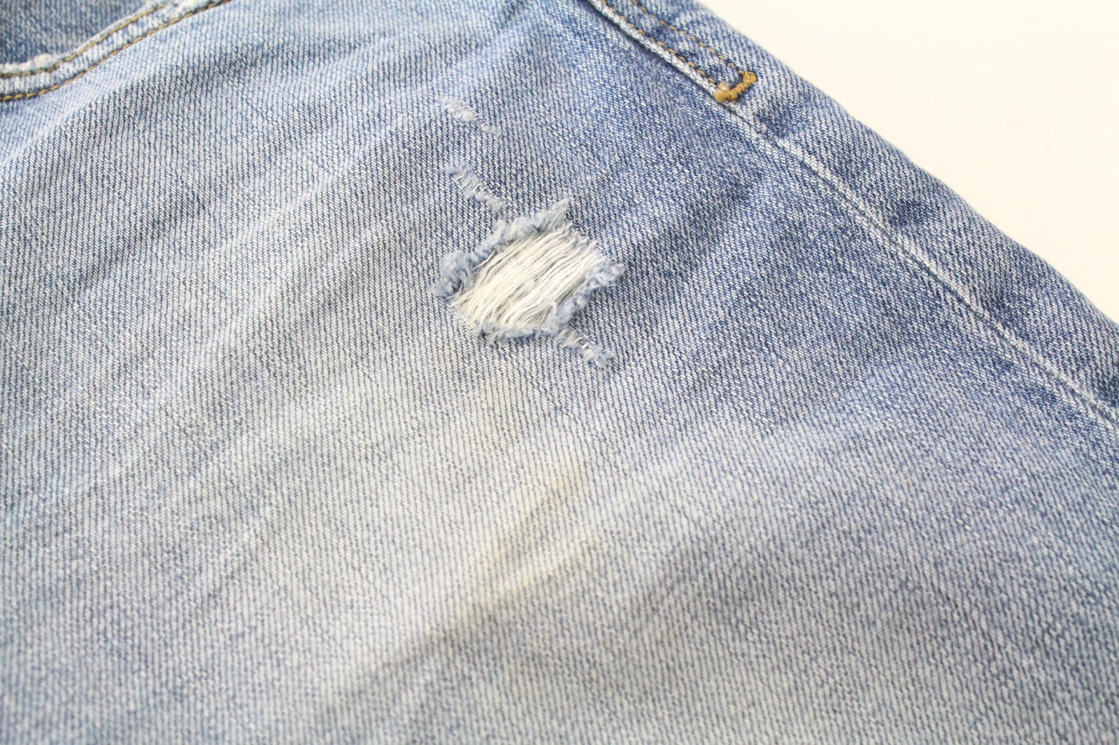 DIESEL Mharky 080AF Men Jeans W28/L32 Slim Skinny Pure Cotton Blue Distressed