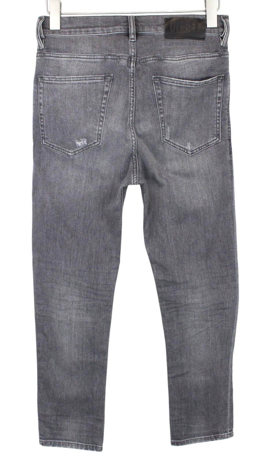 DIESEL D-Eetar 0890F Men Jeans W28/L30 Grey Cotton Stretch Ripped Tapered Fit