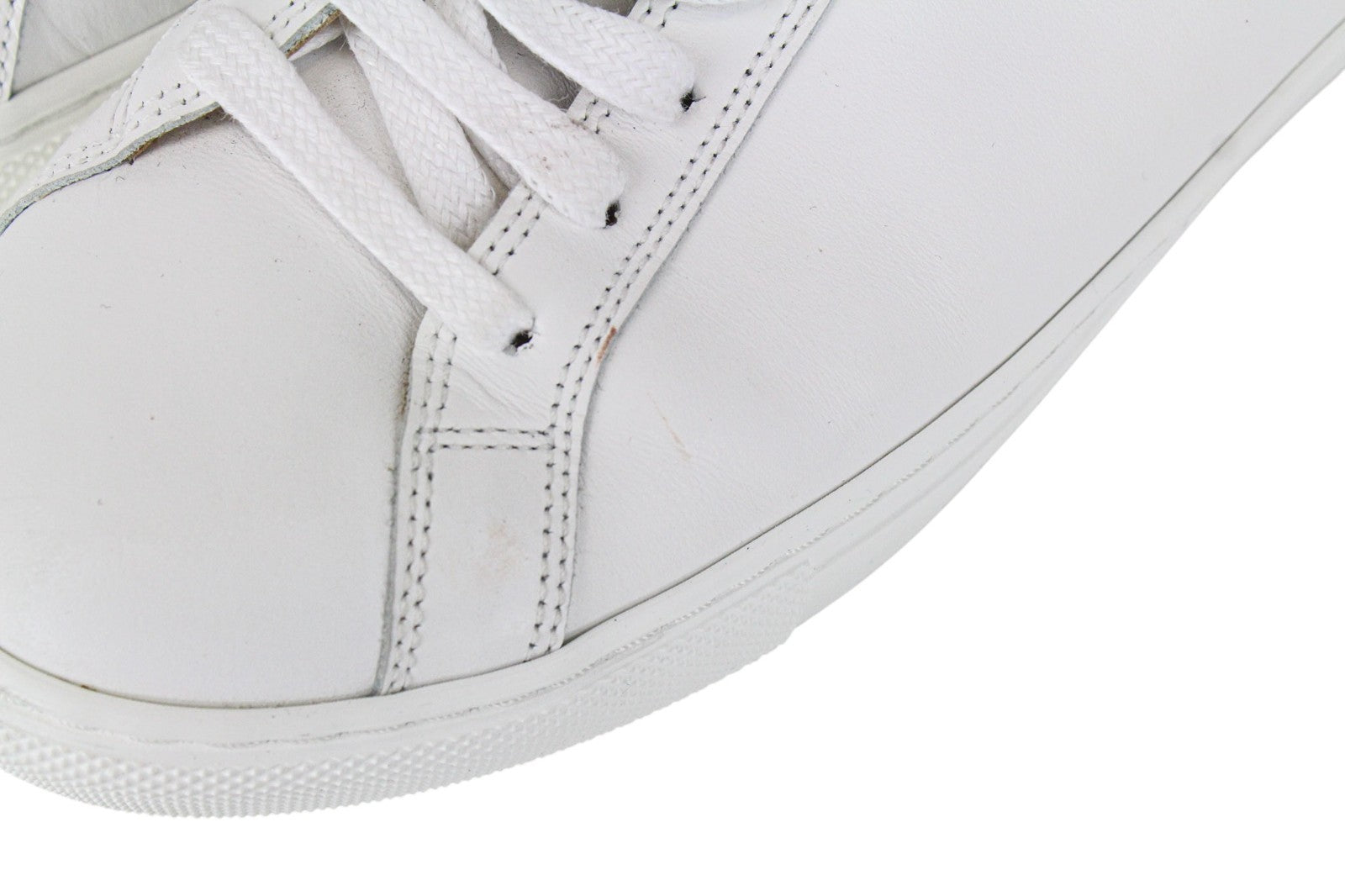 SUITSUPPLY Men Trainers EU37 White Girls Boys Unisex Leather Low-Top Sneakers