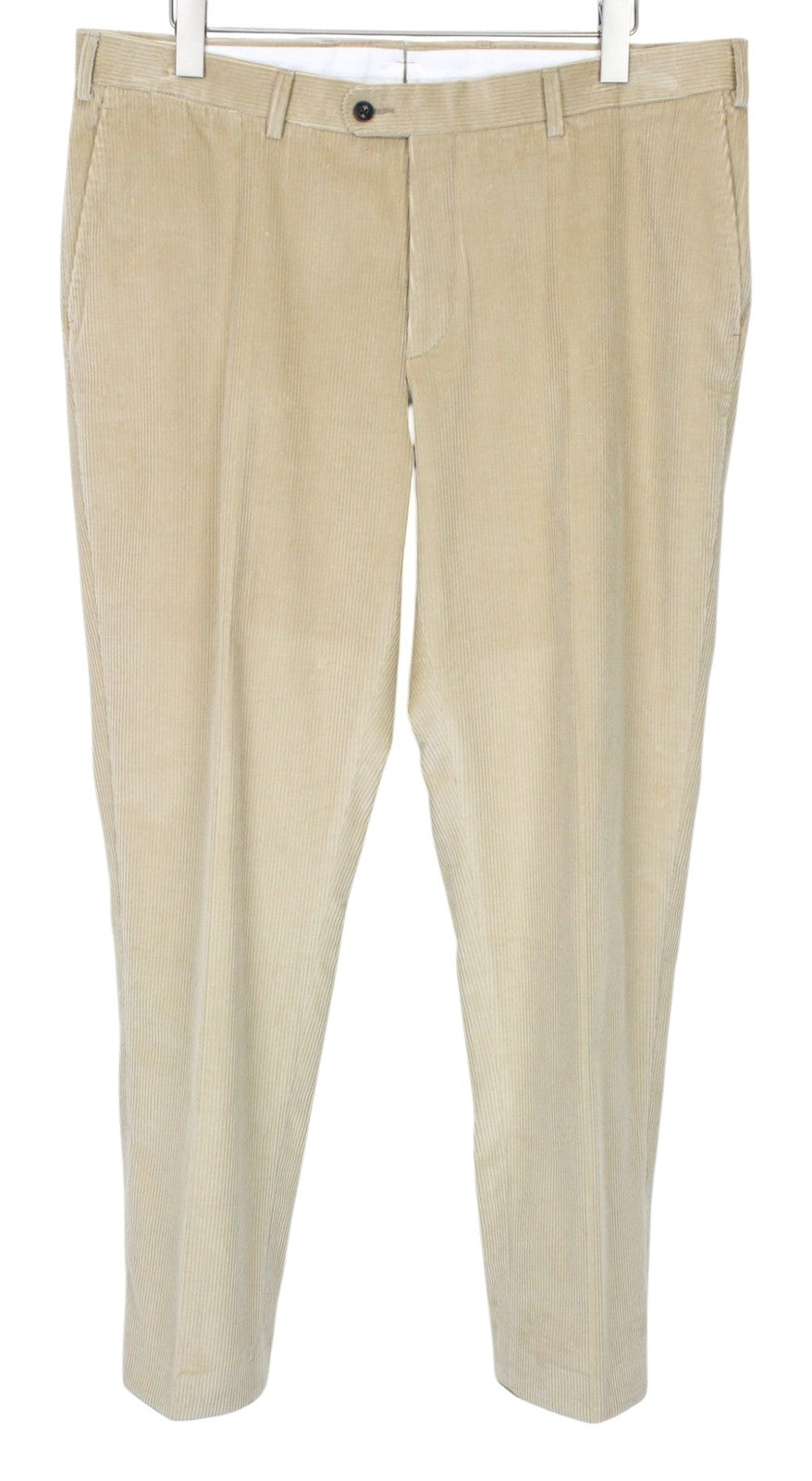 SUITSUPPLY Ferrara Men Suit UK46R Beige 2-Piece Slim Pure Cotton Corduroy Velvet