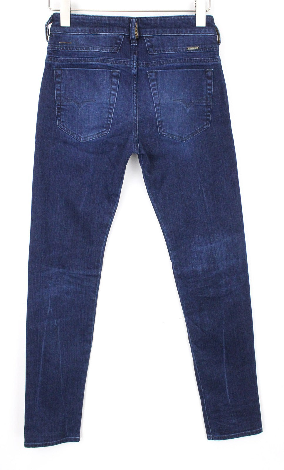DIESEL D-Bazer 083AT Men Jeans W26/L32 Dark Blue Stretch Tapered Boys Button-Fly
