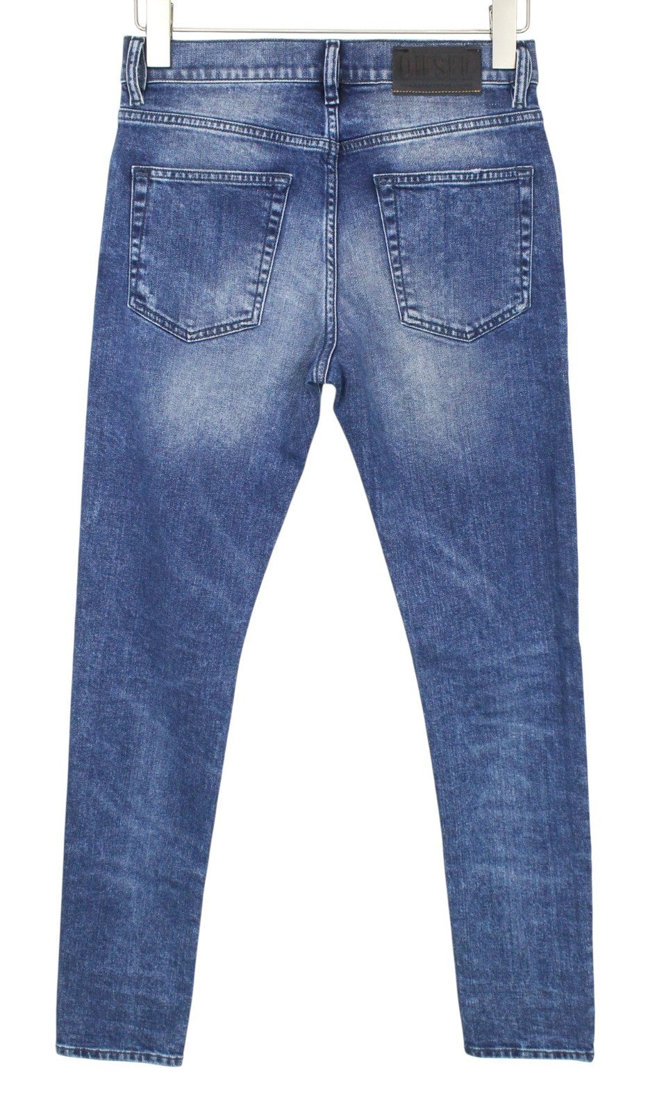 DIESEL D-Strukt 081AQ Men Jeans W27/L32 Distressed Blue Stretch Tapered Boys