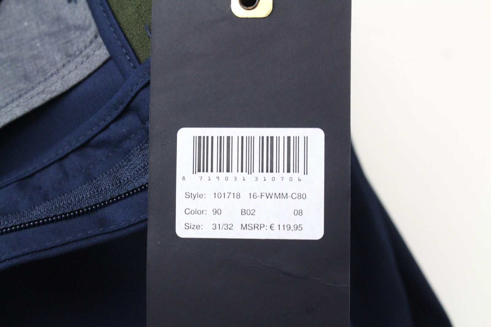 SCOTCH & SODA Mott Men Trousers W31/L32 Navy Stretch Chino Classic Super Slim