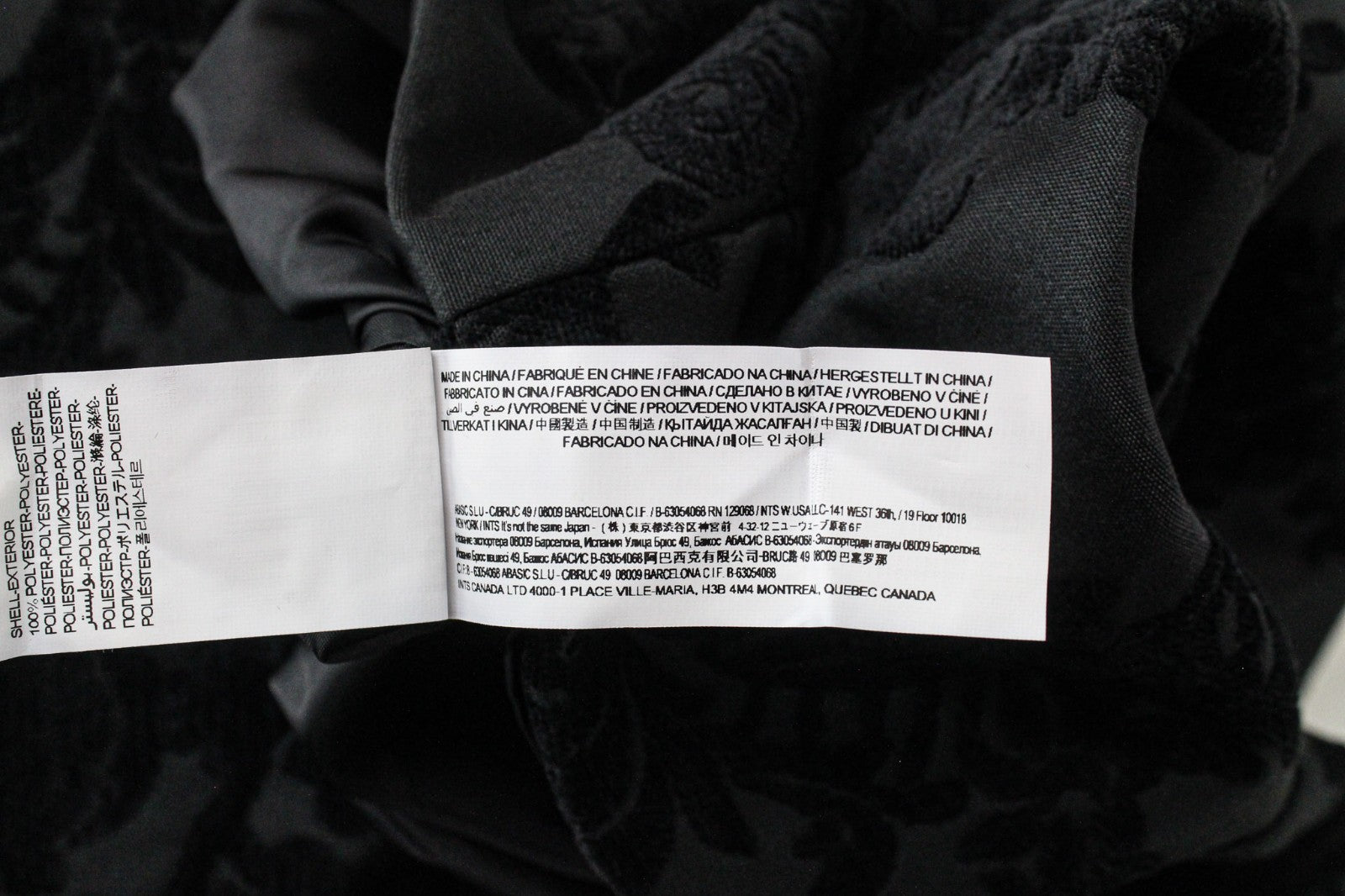 DESIGUAL Dable Women Coat EU38 Black Designer Mid-Length Jacquard Patterned