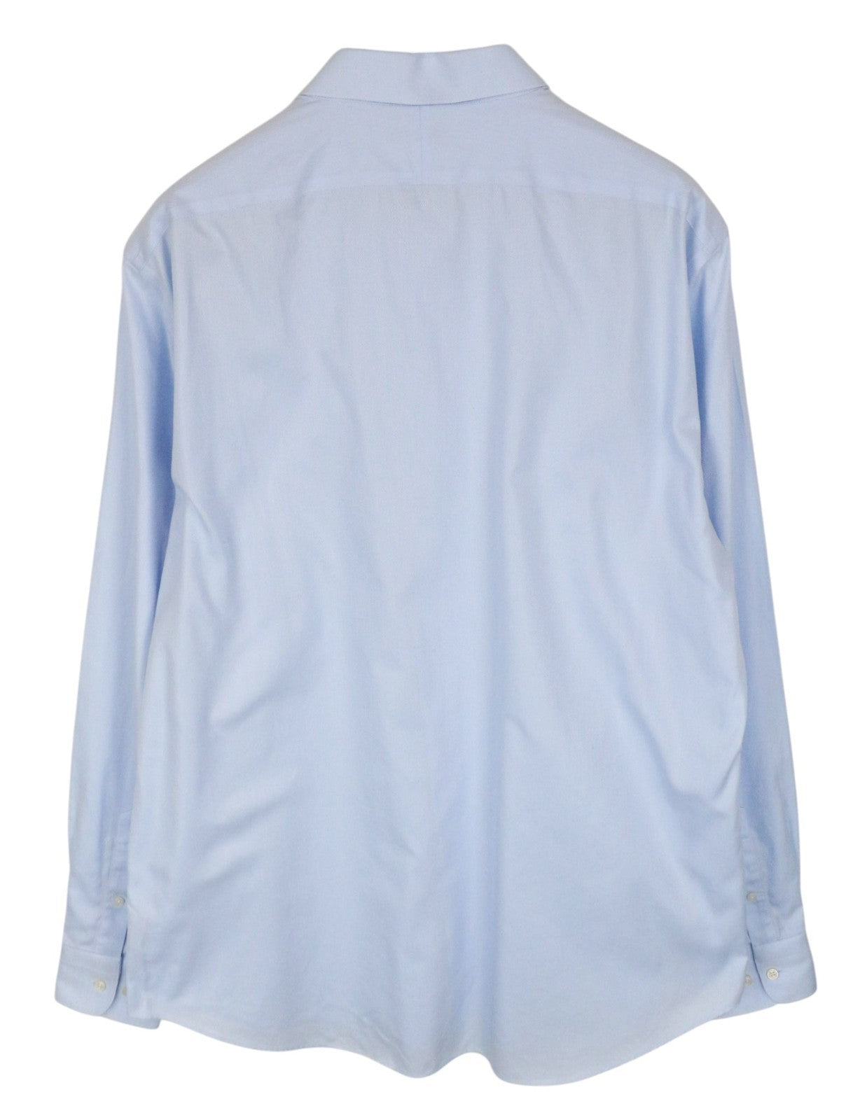 SUITSUPPLY Men Shirt 46-7/18L Twill Long Sleeved Slim Fit Blue Pure Cotton