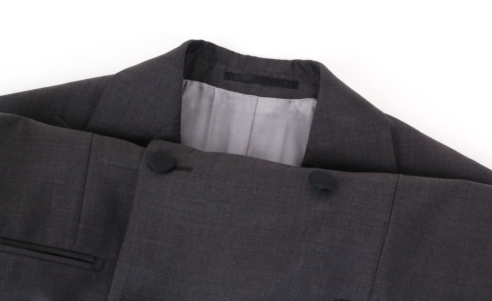 SUITSUPPLY Lazio Men Blazer UK32R Brown Wool Mohair Double-Breasted Peak Formal