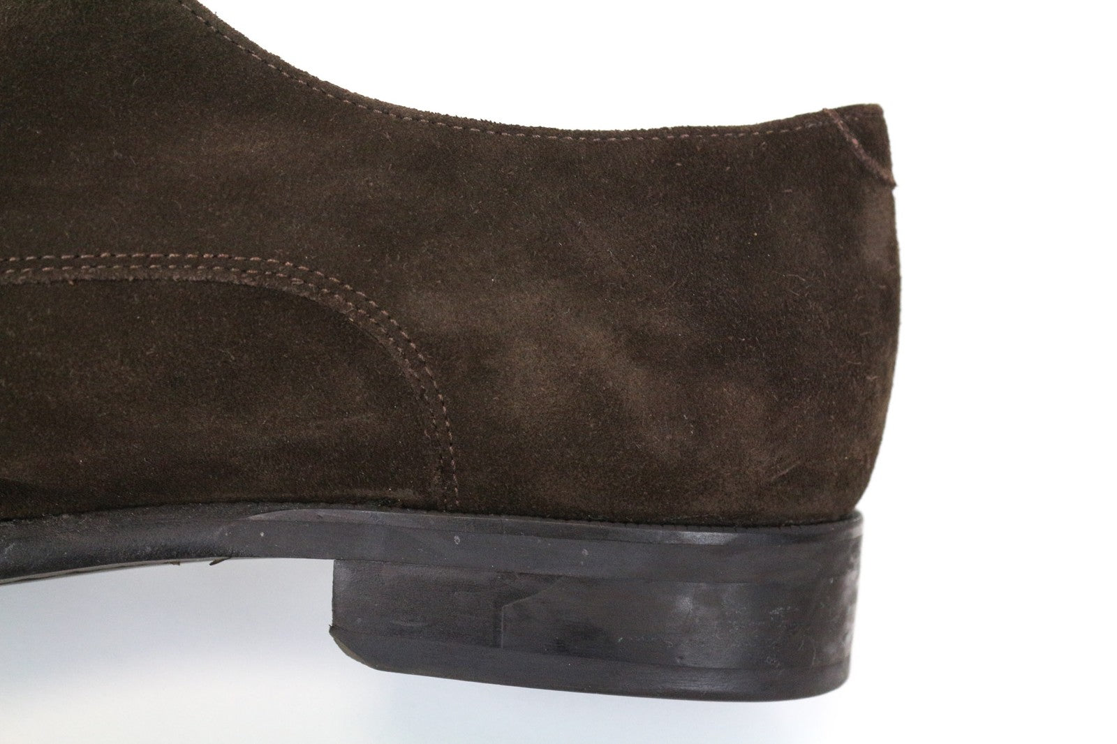 SUITSUPPLY Men Formal Shoes EU44 Brown Double-Buckled Suede Low-Top Classic