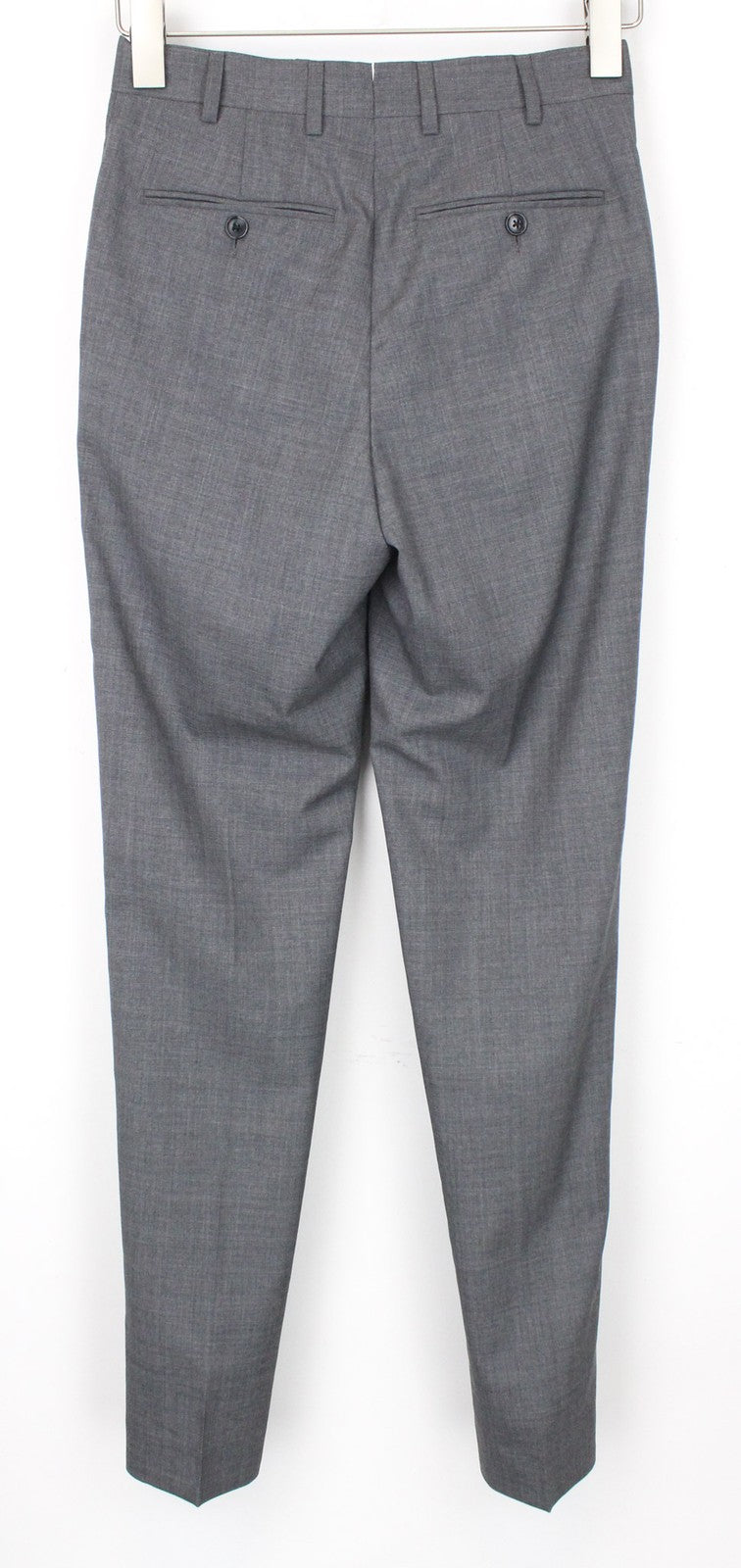SUITSUPPLY La Spalla Men Suit UK30R Grey Slim 2-Piece Two-Row Melange Wool S120s