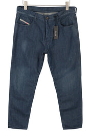 DIESEL Mharky 088AC Men's Jeans W34 Indigo Faded Button Fly Denim