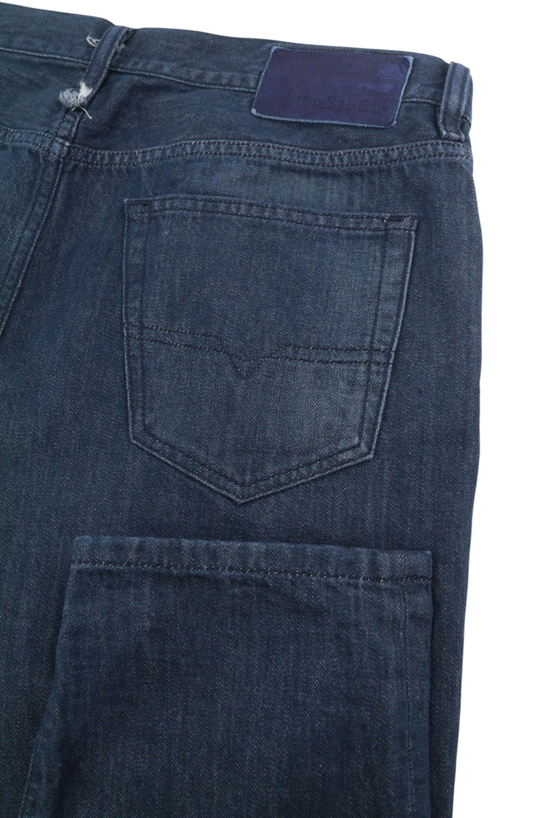 DIESEL Mharky 088AC Men's Jeans W34 Indigo Faded Button Fly Denim