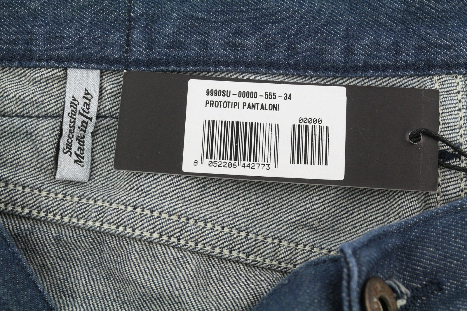 DIESEL Mharky 088AC Men's Jeans W34 Indigo Faded Button Fly Denim