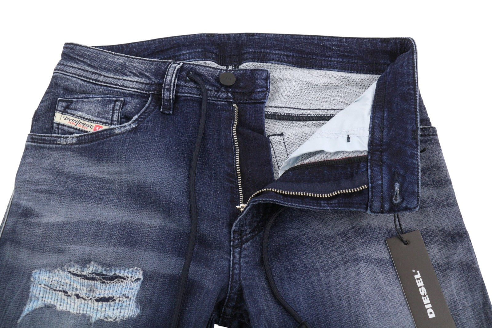 DIESEL Thommer CB-NE 069JF Men's Jeans W28 Blue Jogg Sweat Fade Distress