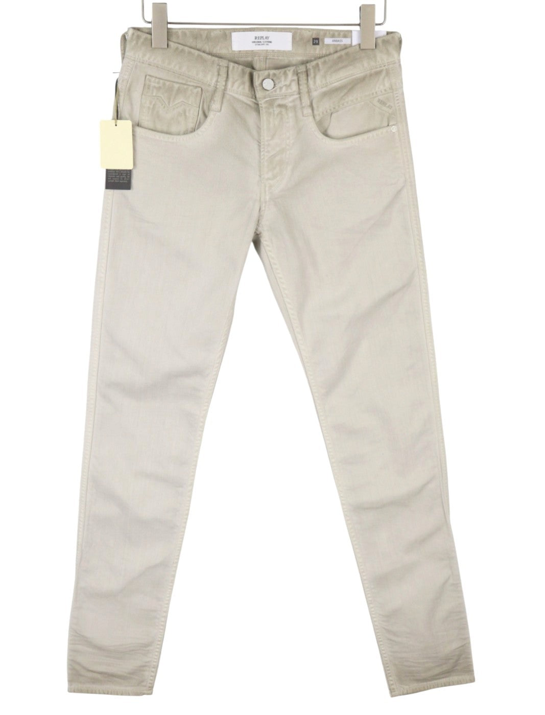 REPLAY Anbass MC914 Men's Jeans W29/L34 Grey Aged Dirty Fade Slim Fit