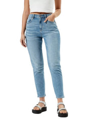 AMERICAN EAGLE OUTFITTERS Mom Women's Jeans W28 Blue Cropped Stretch