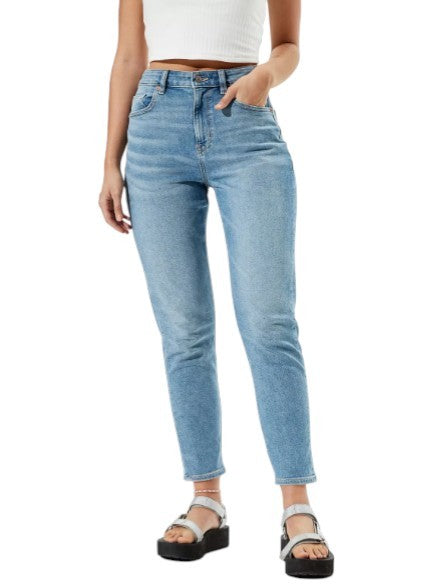 AMERICAN EAGLE OUTFITTERS Mom Women's Jeans W28 Blue Cropped Stretch