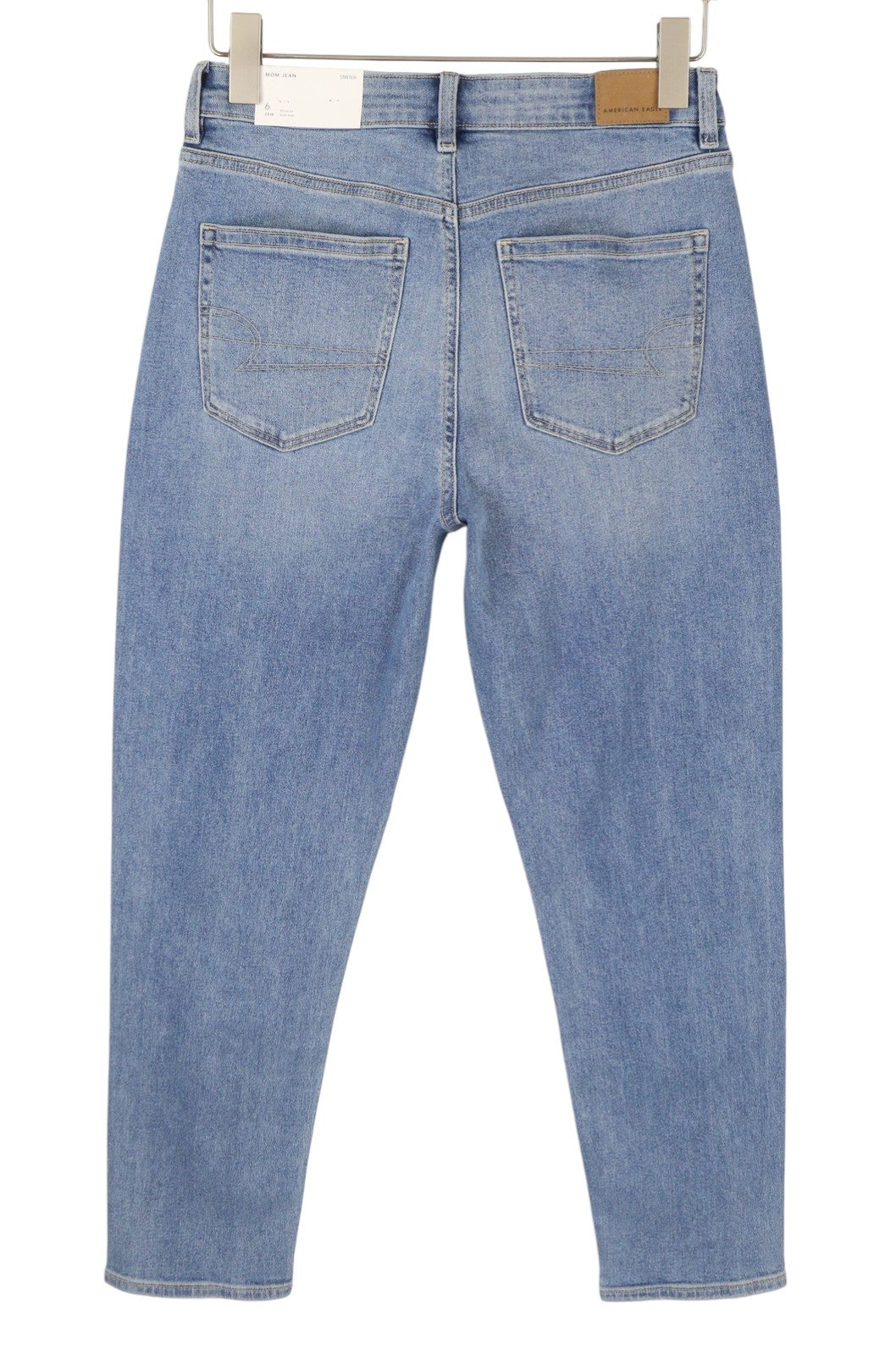 AMERICAN EAGLE OUTFITTERS Mom Women's Jeans W28 Blue Cropped Stretch