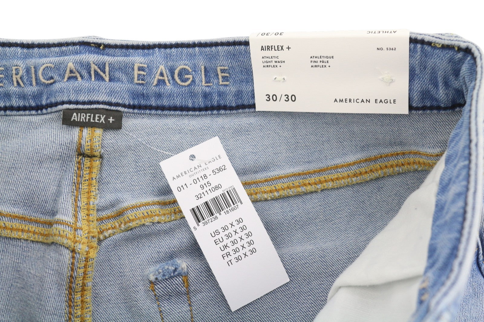 AMERICAN EAGLE OUTFITTERS Airflex+ Men's Jeans W30/L30 Athletic Pale Blue