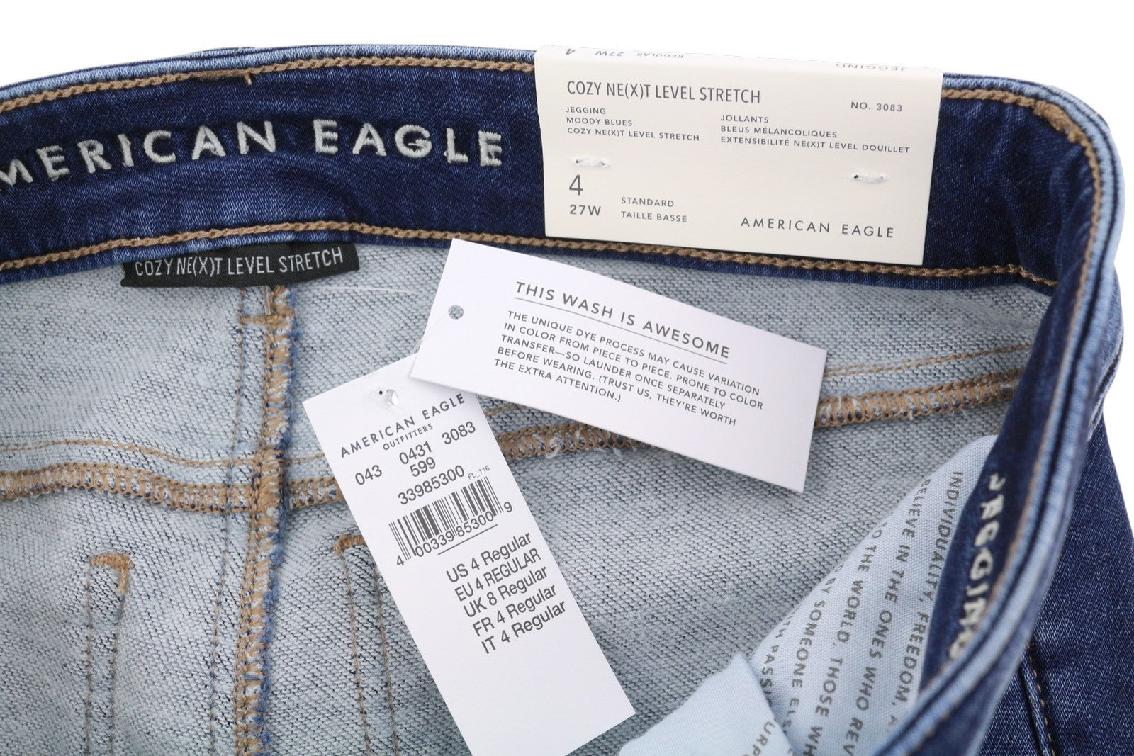 AMERICAN EAGLE OUTFITTERS Jegging Cozy Women's Jeans W27 Moody Blues Fade