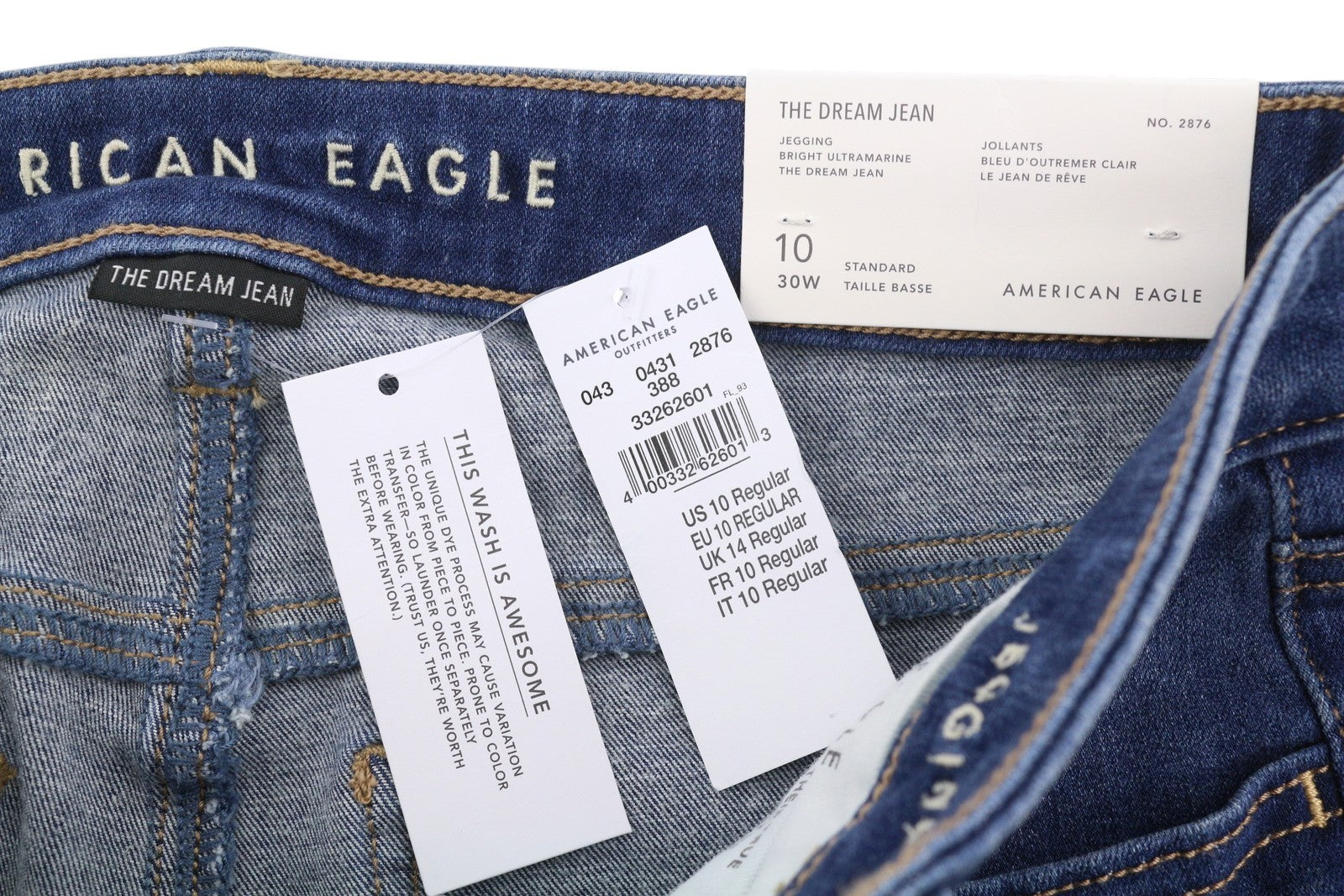 AMERICAN EAGLE OUTFITTERS The Dream Women's Jeans W30 Bright Ultra Jegging