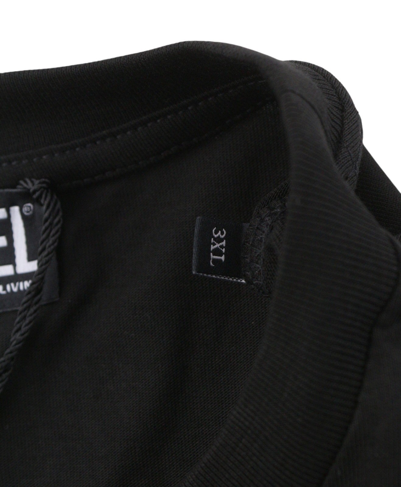 DIESEL T-Just 16 Men T-Shirt 3XL Black Cotton Tricot Crew Neck Short Sleeve