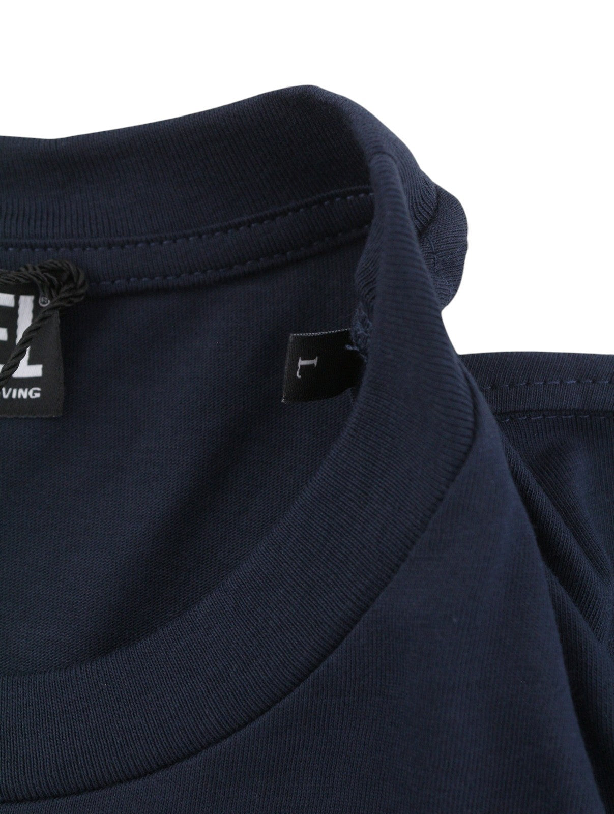 DIESEL T-Just 250231 Off Men T-Shirt L Blue Cotton Tricot Crew Neck Short Sleeve