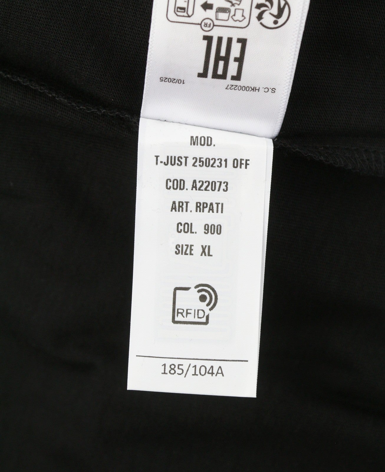DIESEL T-Just 250231 Off Men T-Shirt XL Black Cotton Tricot Crew Short Sleeve