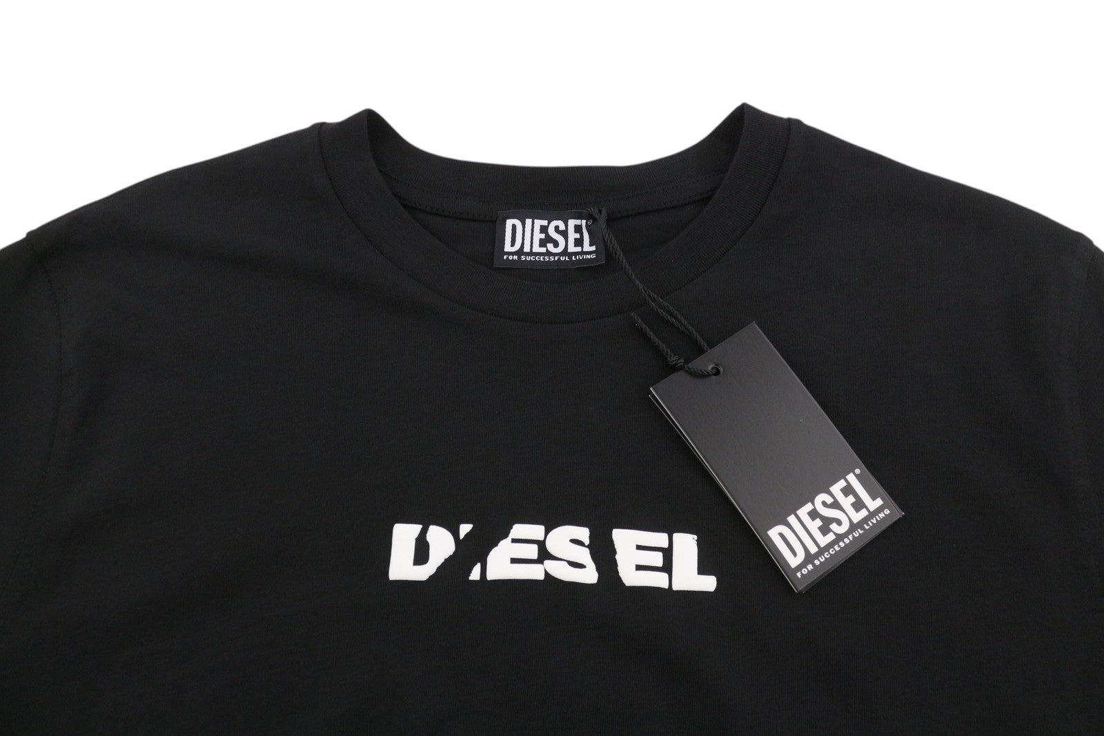 DIESEL T-Just 250231 Off Men T-Shirt 2XL Black Cotton Tricot Crew Short Sleeve