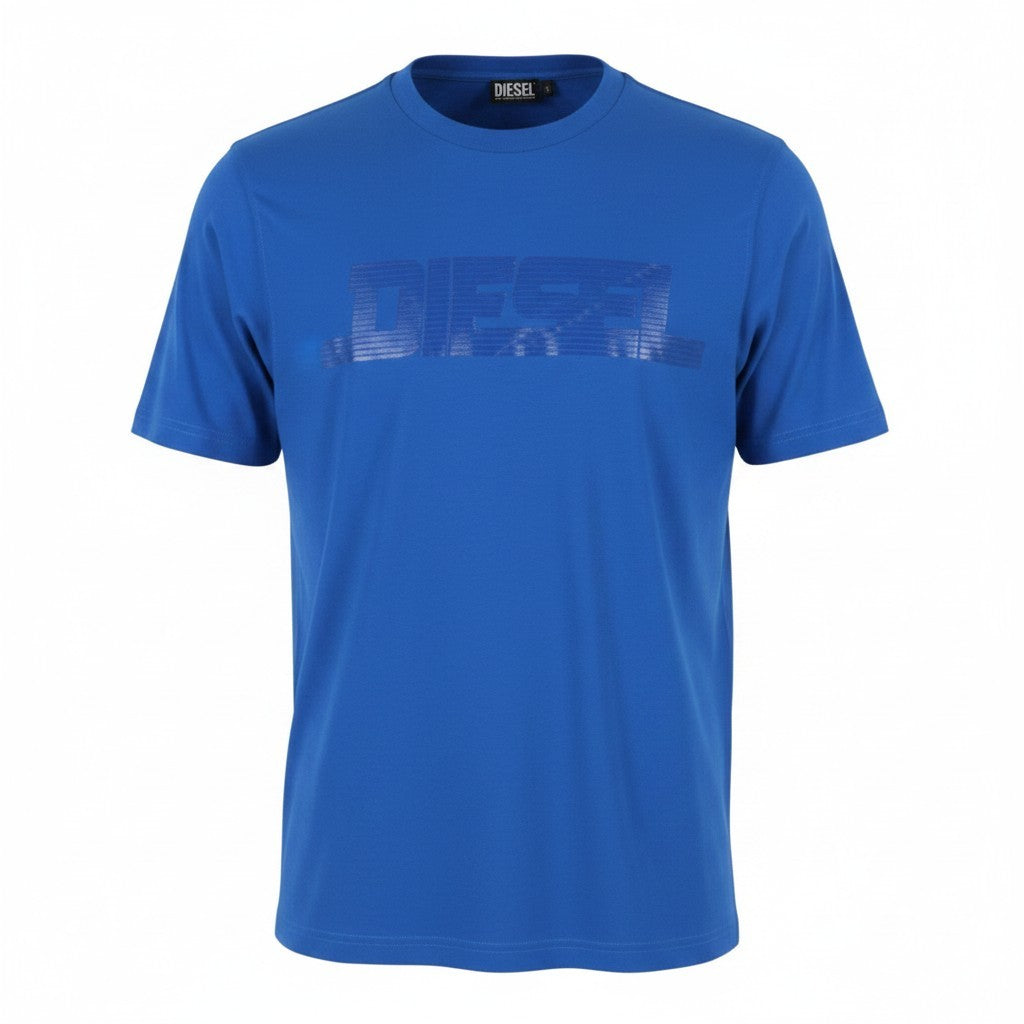 DIESEL T-Just 12-5 Men T-Shirt XL Blue Cotton Tricot Short Sleeved