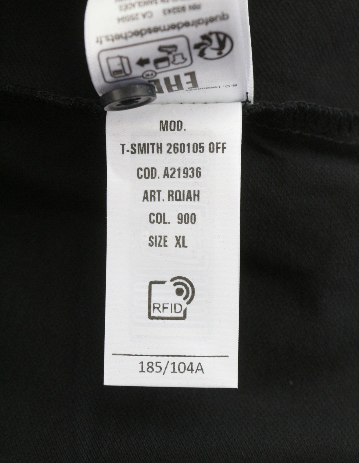 DIESEL T-Smith 260105 Off Men Polos XL Black Front Logo Short Sleeve