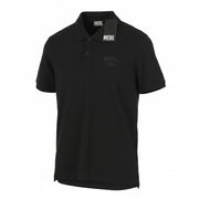 DIESEL T-Smith 260105 Off Men Polos 2XL Black Front Logo Short Sleeve