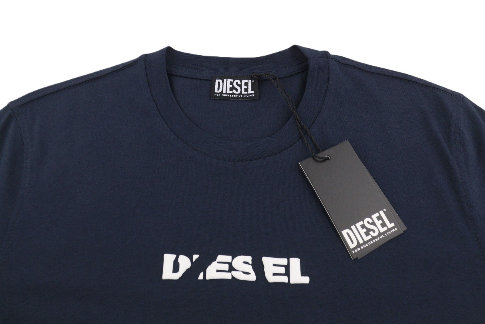 DIESEL T-Just 250231 Off Men T-Shirt XL Blue Cotton Tricot Crew Short Sleeve
