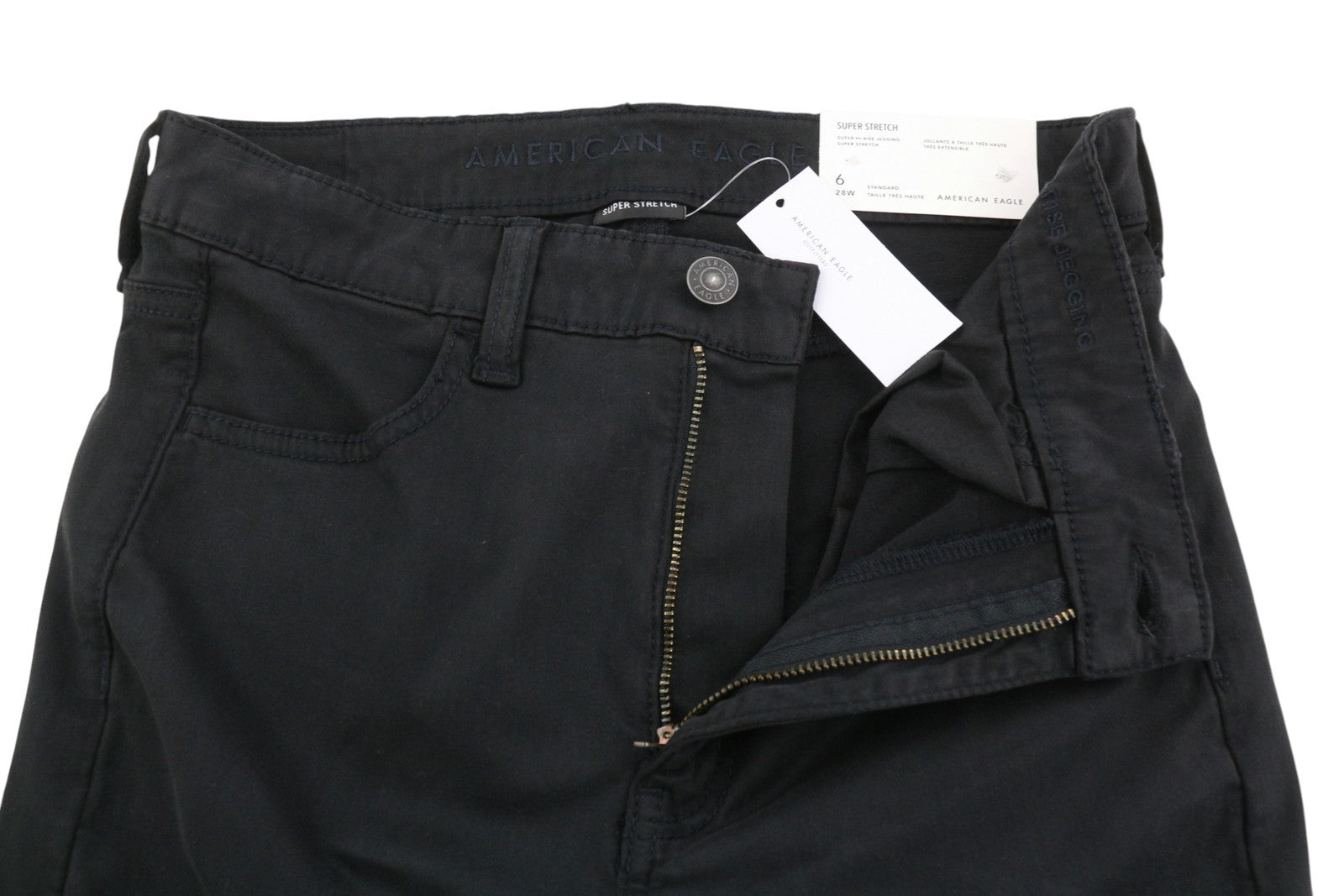 AMERICAN EAGLE OUTFITTERS Super Hi-Rise Jegging Women's Trousers W28 Stretch