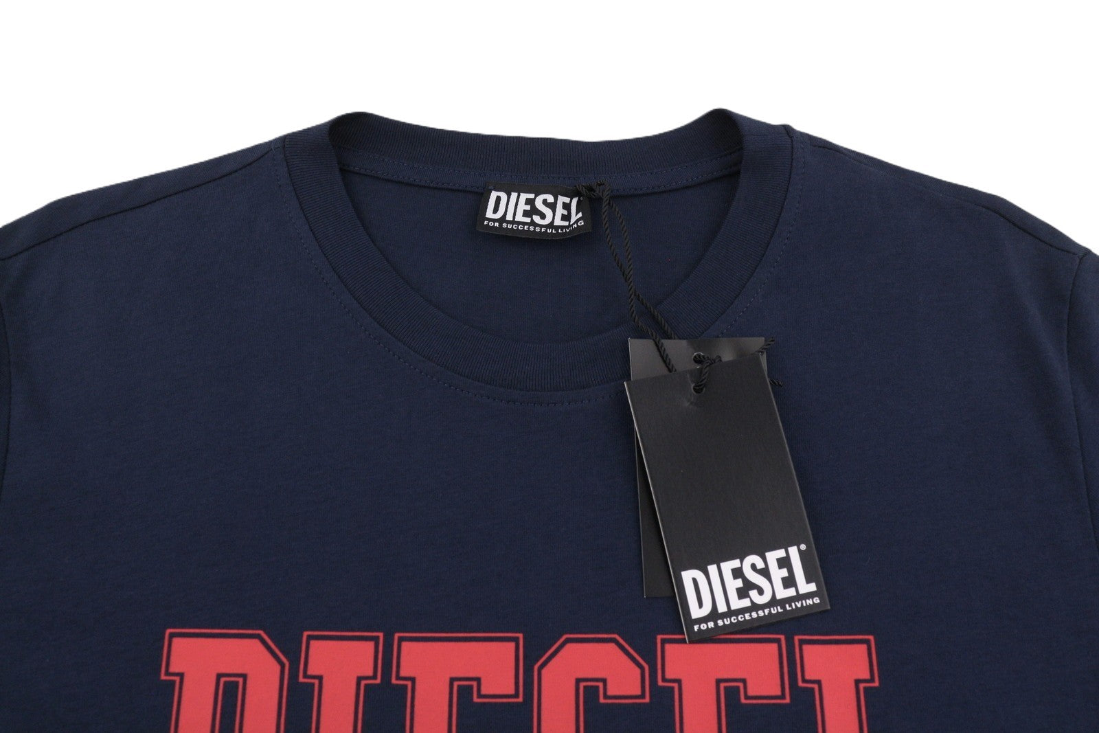 DIESEL T-Diegor 1-A Men T-Shirt 2XL Blue Cotton Tricot Crew Neck Short Sleeve