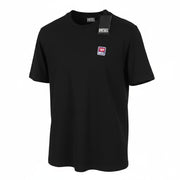 DIESEL T-Just 16 Men T-Shirt XL Black Cotton Tricot Crew Neck Short Sleeve