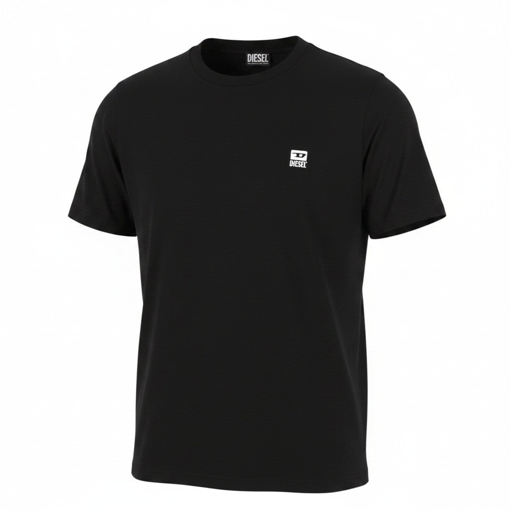 DIESEL T-Just-K30 Men T-Shirt 2XL Black Cotton Tricot Crew Neck Short Sleeve