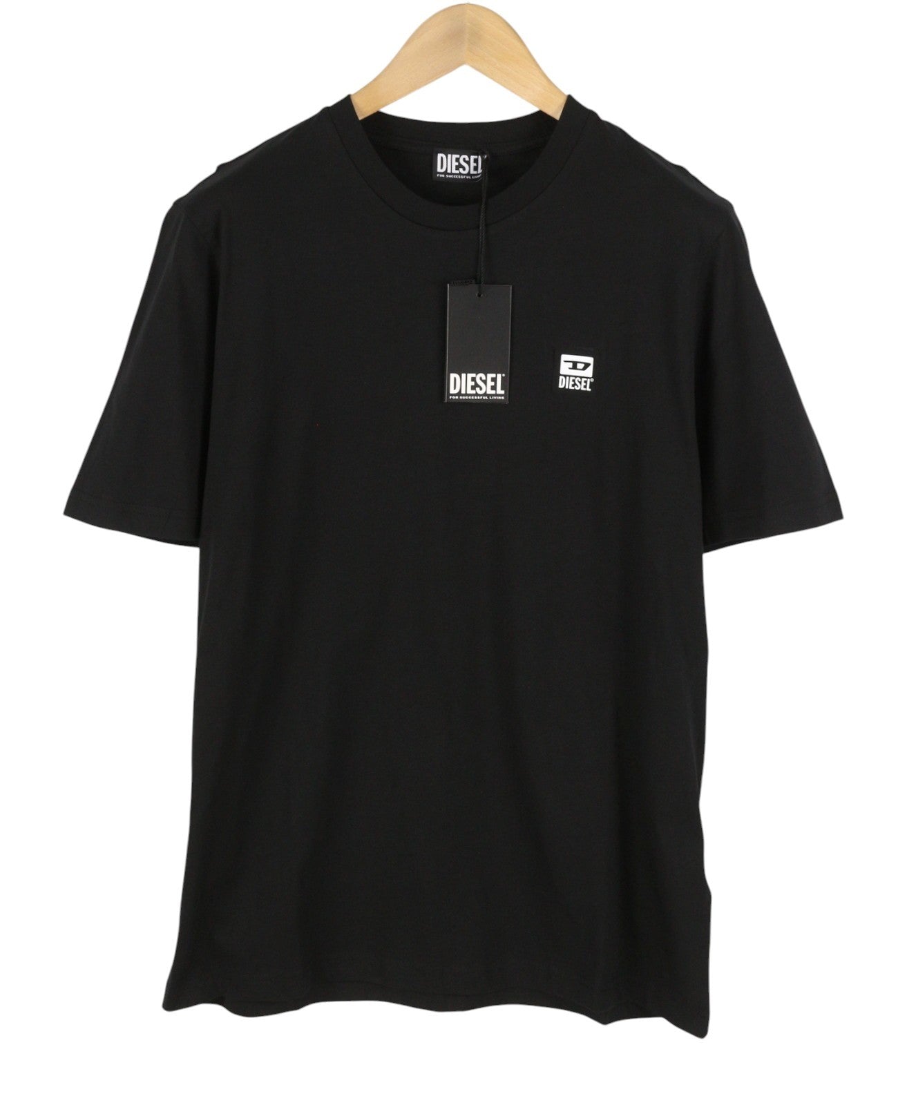 DIESEL T-Just-K30 Men T-Shirt 2XL Black Cotton Tricot Crew Neck Short Sleeve