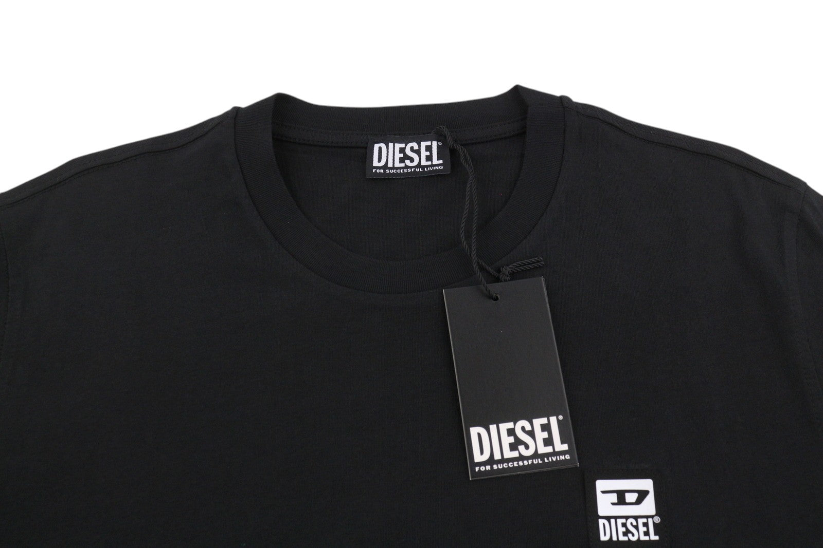 DIESEL T-Just-K30 Men T-Shirt 2XL Black Cotton Tricot Crew Neck Short Sleeve